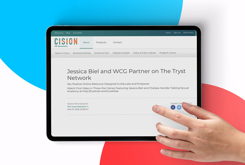 Jessica Biel and WCG Partner on The Tryst Network